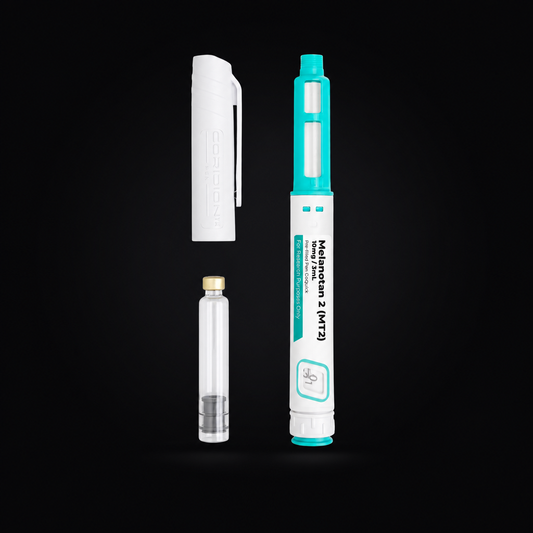 Melanotan II pe fundal #0B0B0C